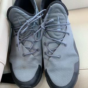 Grey and Black Nike Air Max Flair Running Shoes